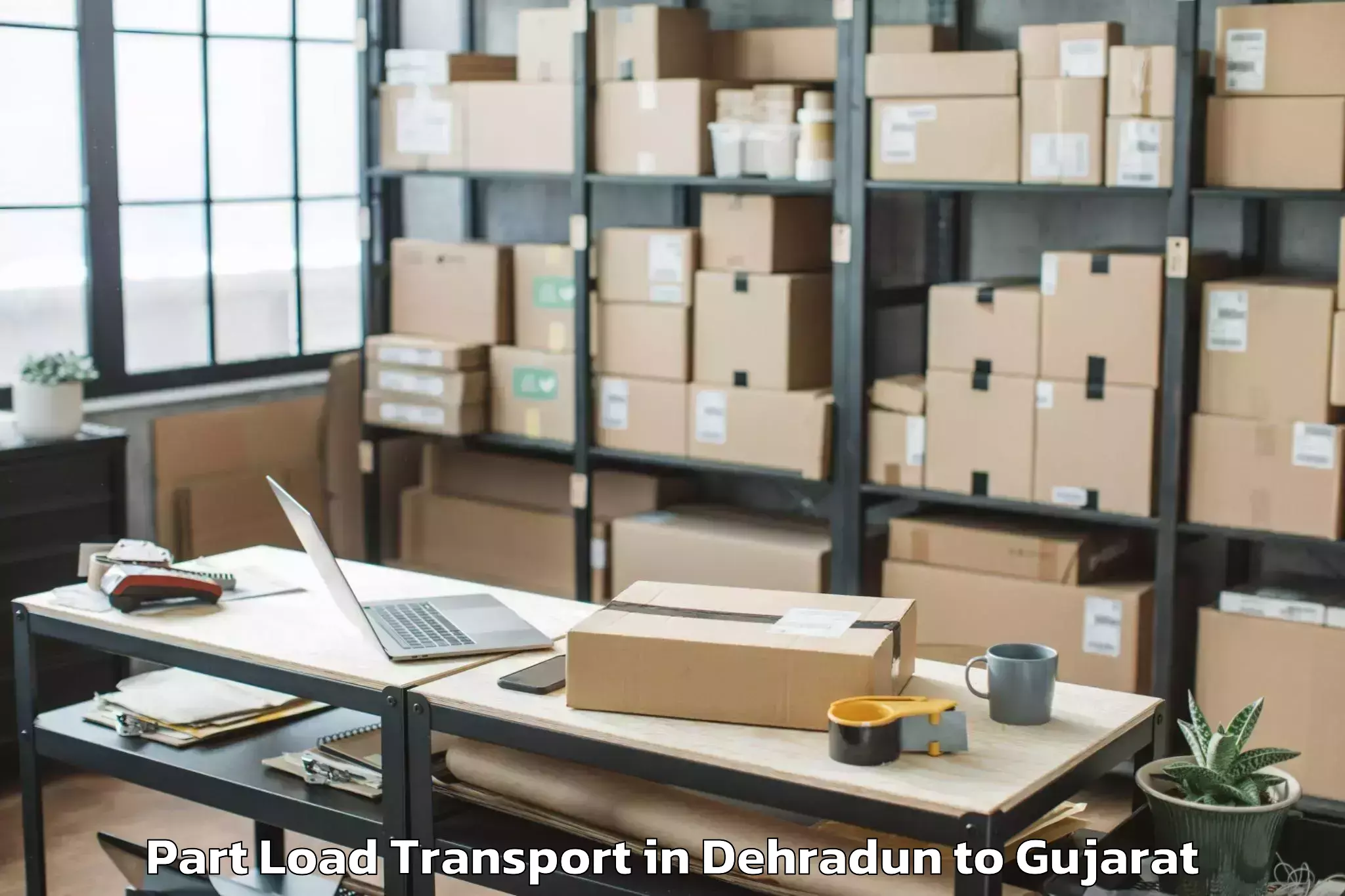 Affordable Dehradun to Kapadvanj Part Load Transport